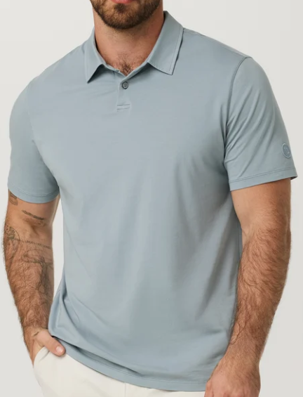 Men's Short Sleeve Feather Polo