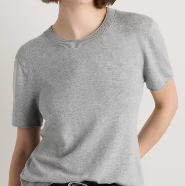 Women's Lightweight Cotton Cashmere Relaxed Sweater Tee